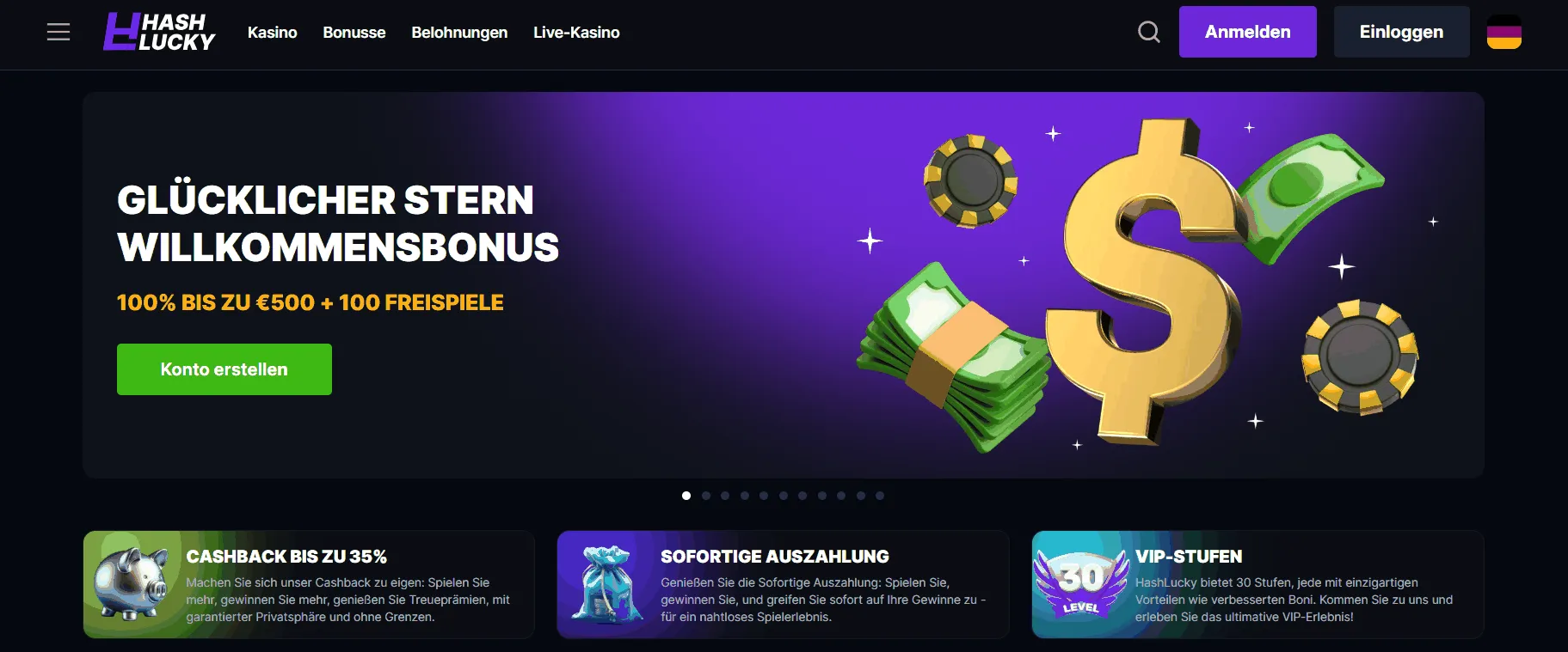 HashLucky Casino Angebote HashLucky Casino Startseite